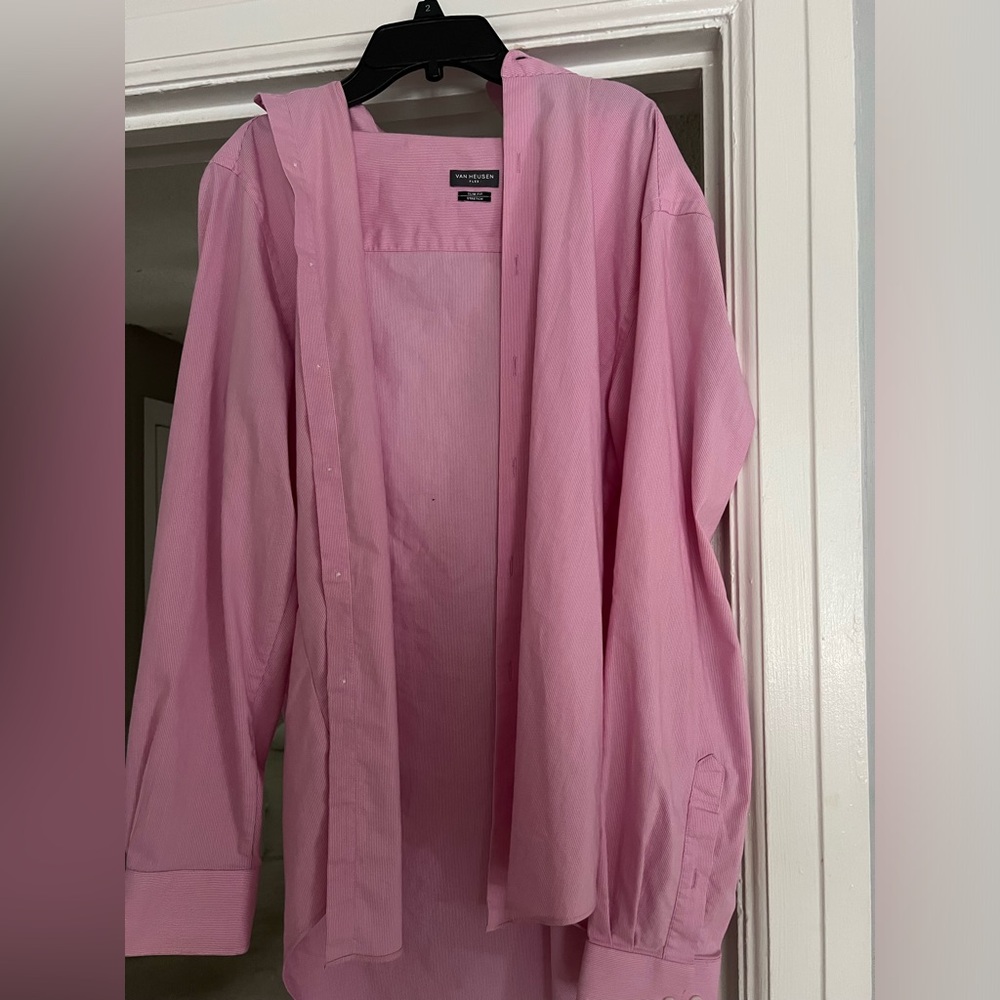 Van Heusen pink button down, size: small